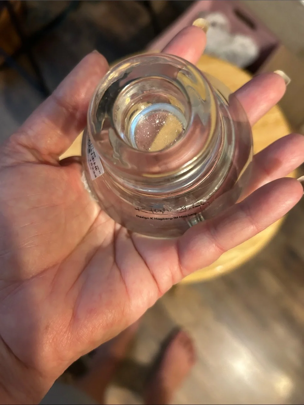 IKEA Clear Glass Candle Holders in Transparent Glass - Set of 2